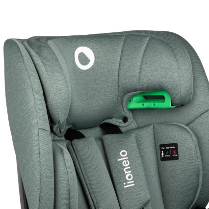 Lionelo - Seggiolino auto girevole i-Size LAVENDER con base, 76–150 cm, verde pistacchio