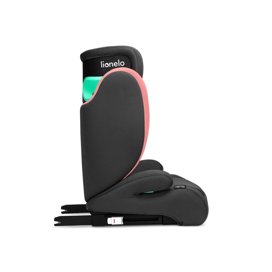 Lionelo - Seggiolino auto HUGO i-Size 100-150 cm nero/rosa