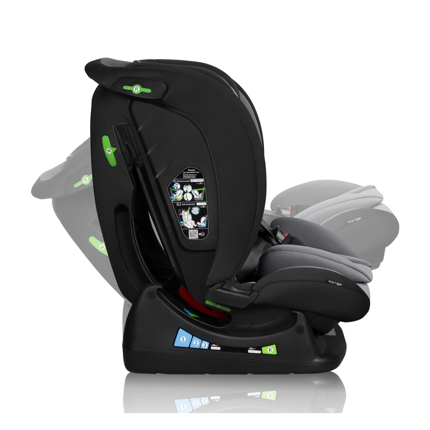 Lionelo - Seggiolino auto IZZY i-Size 40-150 cm Nero/Grigio