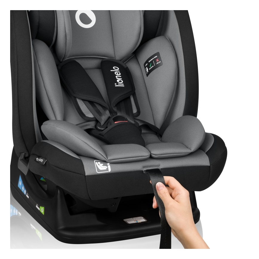 Lionelo - Seggiolino auto IZZY i-Size 40-150 cm Nero/Grigio