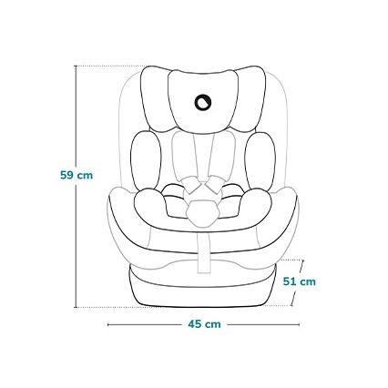 Lionelo - Seggiolino auto IZZY i-Size 40-150 cm Nero/Grigio