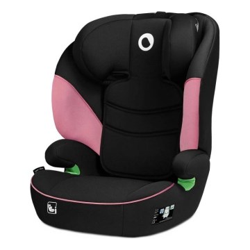 Lionelo - Seggiolino auto LARS i-Dimensioni 100-150 cm nero/rosa