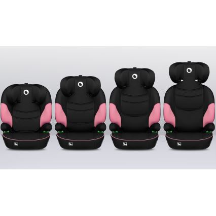 Lionelo - Seggiolino auto LARS i-Size 100-150 cm nero/rosa