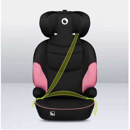 Lionelo - Seggiolino auto LARS i-Size 100-150 cm nero/rosa