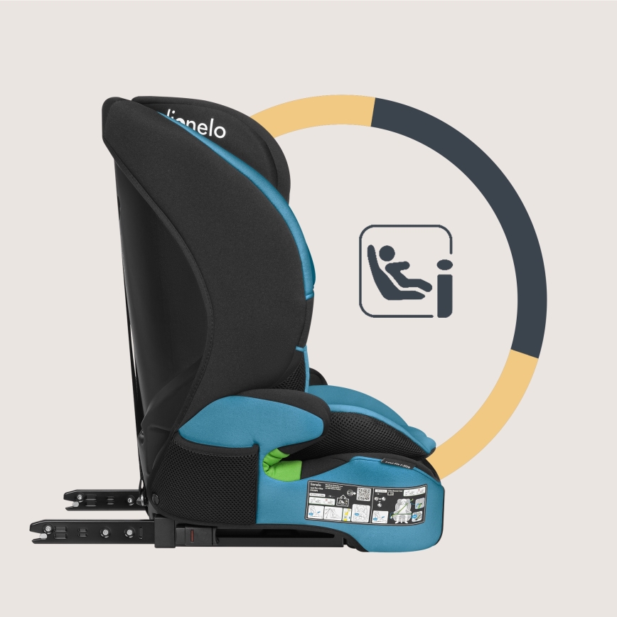 Lionelo - Seggiolino auto LEVI FIX i-Size 76-150 cm Blu Cobalto