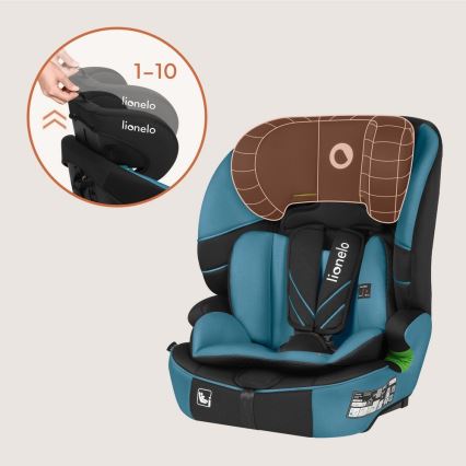 Lionelo - Seggiolino auto LEVI FIX i-Size 76-150 cm Blu Cobalto