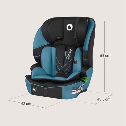 Lionelo - Seggiolino auto LEVI FIX i-Size 76-150 cm Blu Cobalto