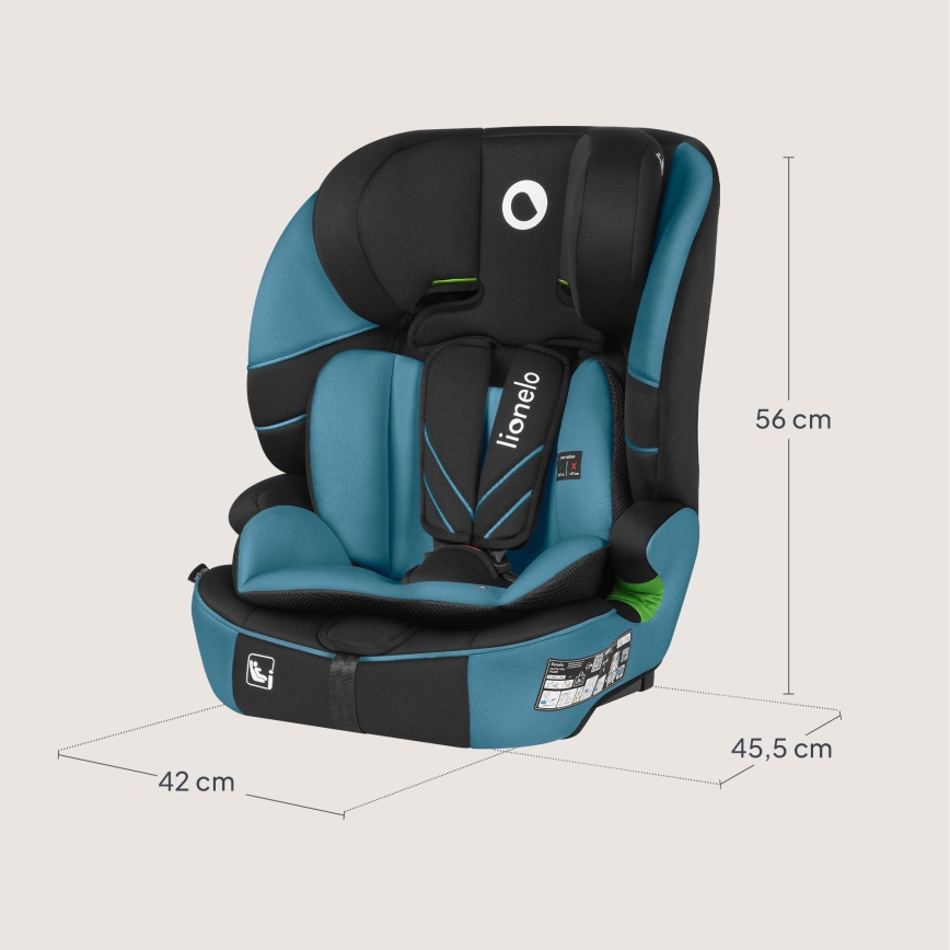 Lionelo - Seggiolino auto LEVI FIX i-Size 76-150 cm Blu Cobalto