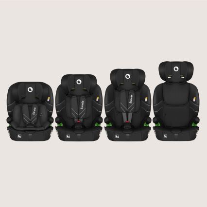 Lionelo - Seggiolino auto LEVI FIX i-Size 76-150 cm Nero Carbonio