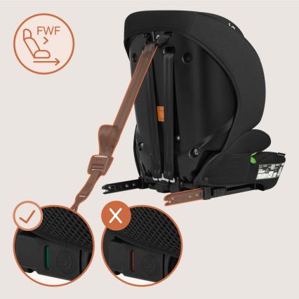 Lionelo - Seggiolino auto LEVI FIX i-Size 76-150 cm Nero Carbonio