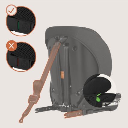 Lionelo - Seggiolino auto LEVI FIX i-Size 76-150 cm Nero Carbonio