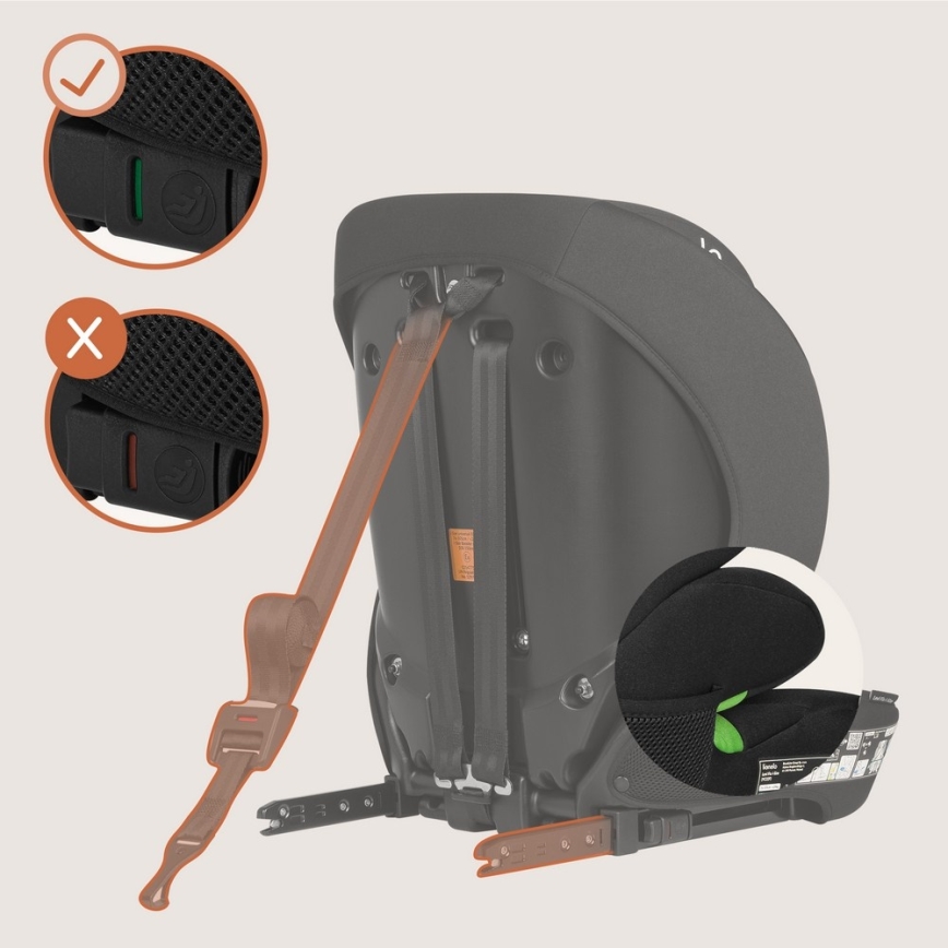 Lionelo - Seggiolino auto LEVI FIX i-Size 76-150 cm Nero Carbonio