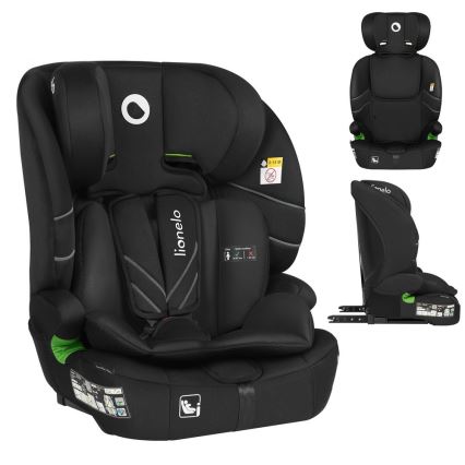 Lionelo - Seggiolino auto LEVI FIX i-Size 76-150 cm Nero Carbonio