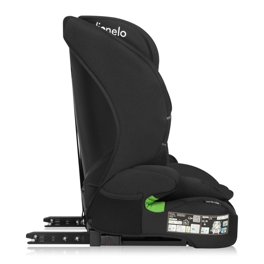 Lionelo - Seggiolino auto LEVI FIX i-Size 76-150 cm Nero Carbonio