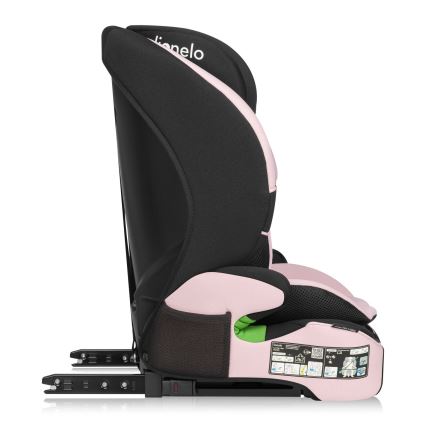 Lionelo - Seggiolino auto LEVI FIX i-Size 76-150 cm Rosa Baby