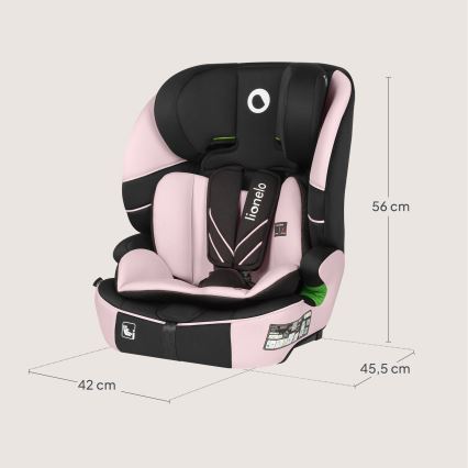 Lionelo - Seggiolino auto LEVI FIX i-Size 76-150 cm Rosa Baby