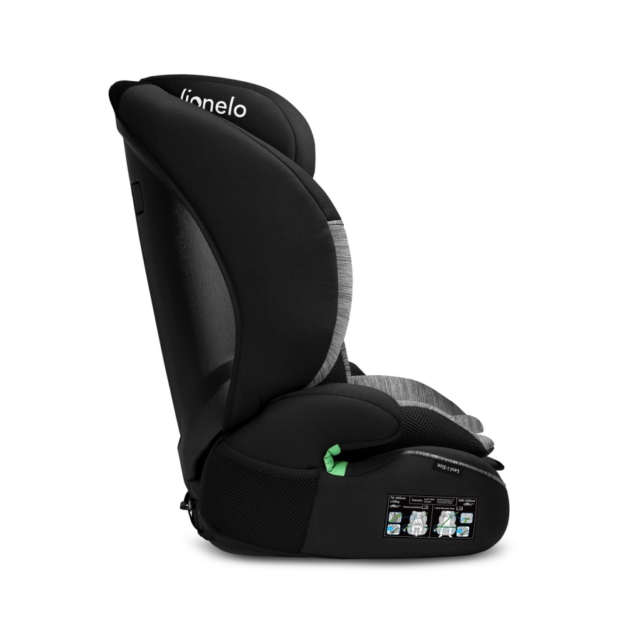 Lionelo - Seggiolino auto LEVI i-Size 76-150 cm Nero/Grigio