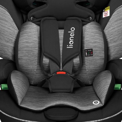 Lionelo - Seggiolino auto LEVI i-Size 76-150 cm Nero/Grigio