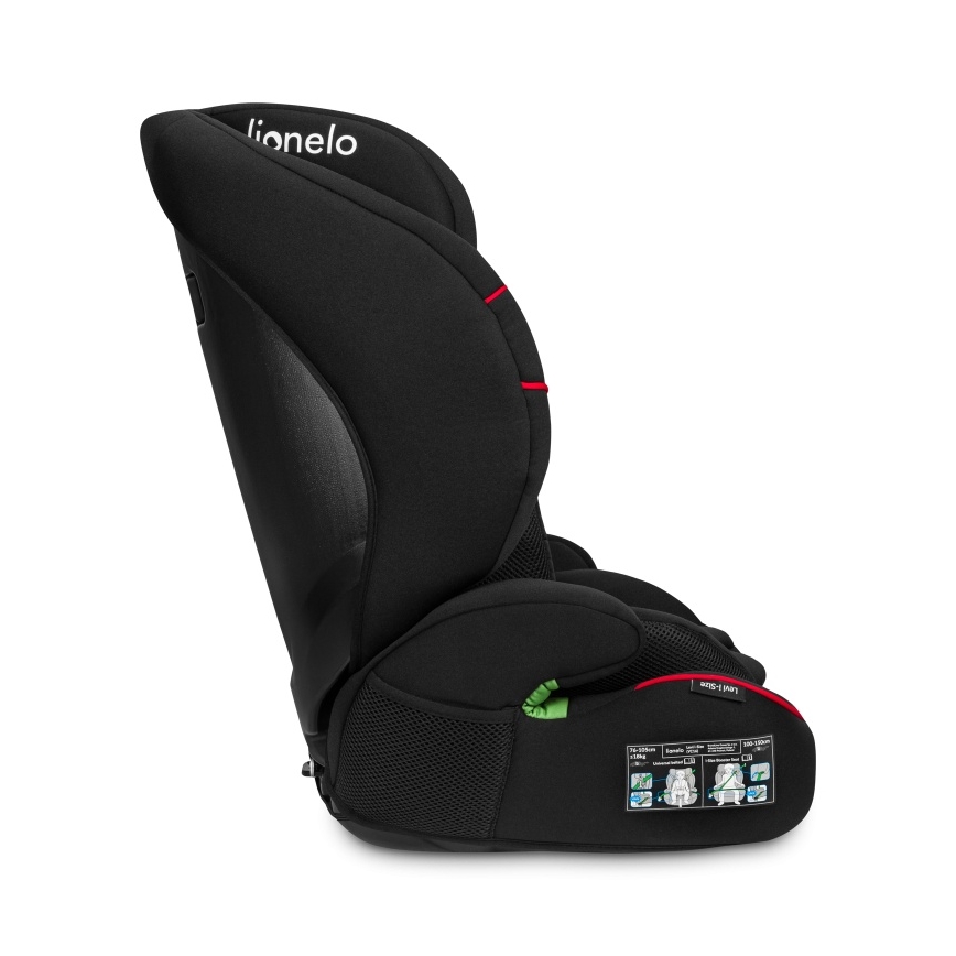 Lionelo - Seggiolino auto LEVI i-Size 76-150 cm Nero Sporty