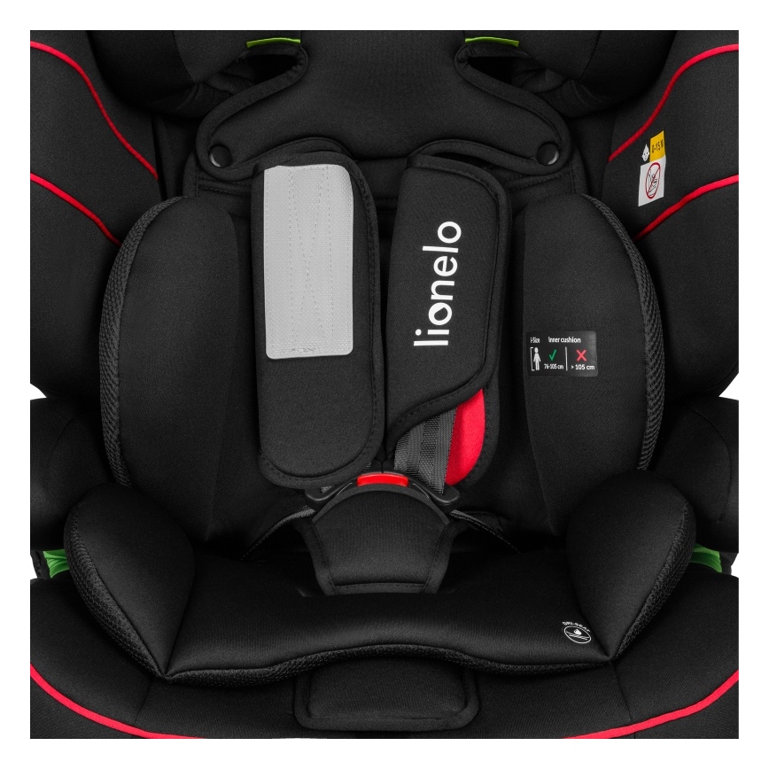 Lionelo - Seggiolino auto LEVI i-Size 76-150 cm Nero Sporty