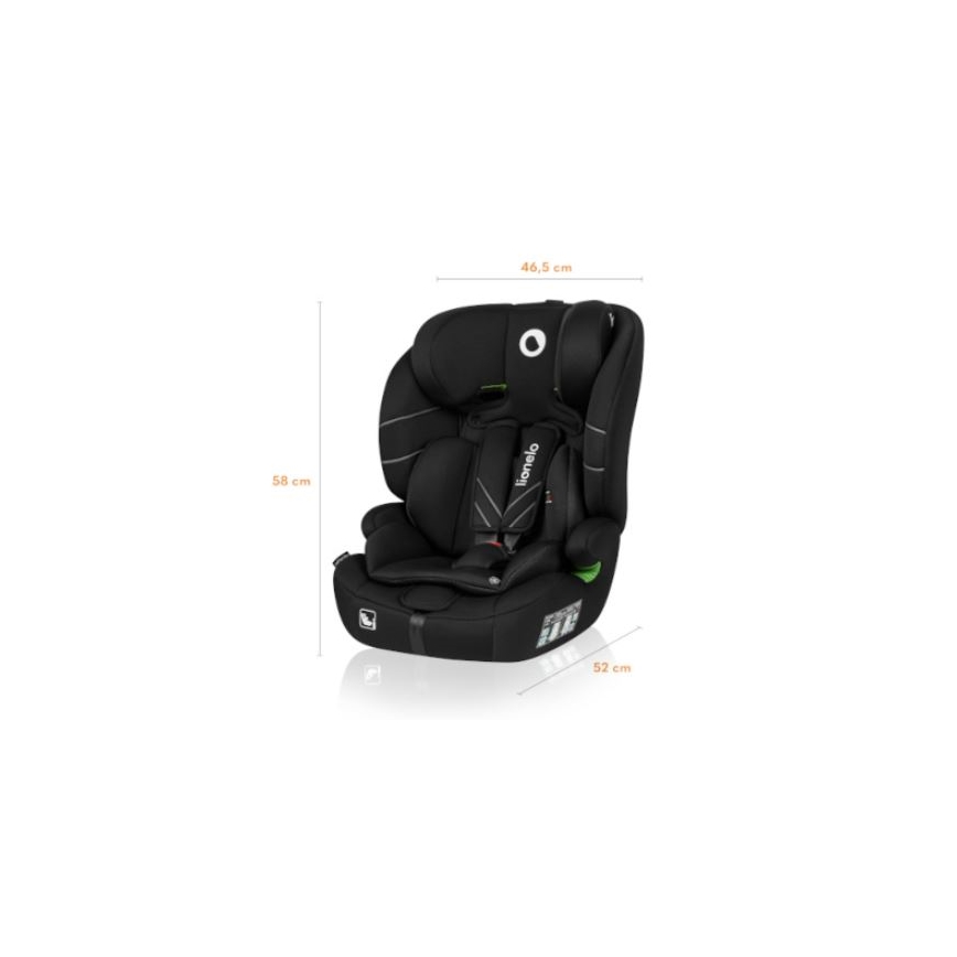 Lionelo - Seggiolino auto LEVI ONE i-Dimensioni 76-150 cm nero