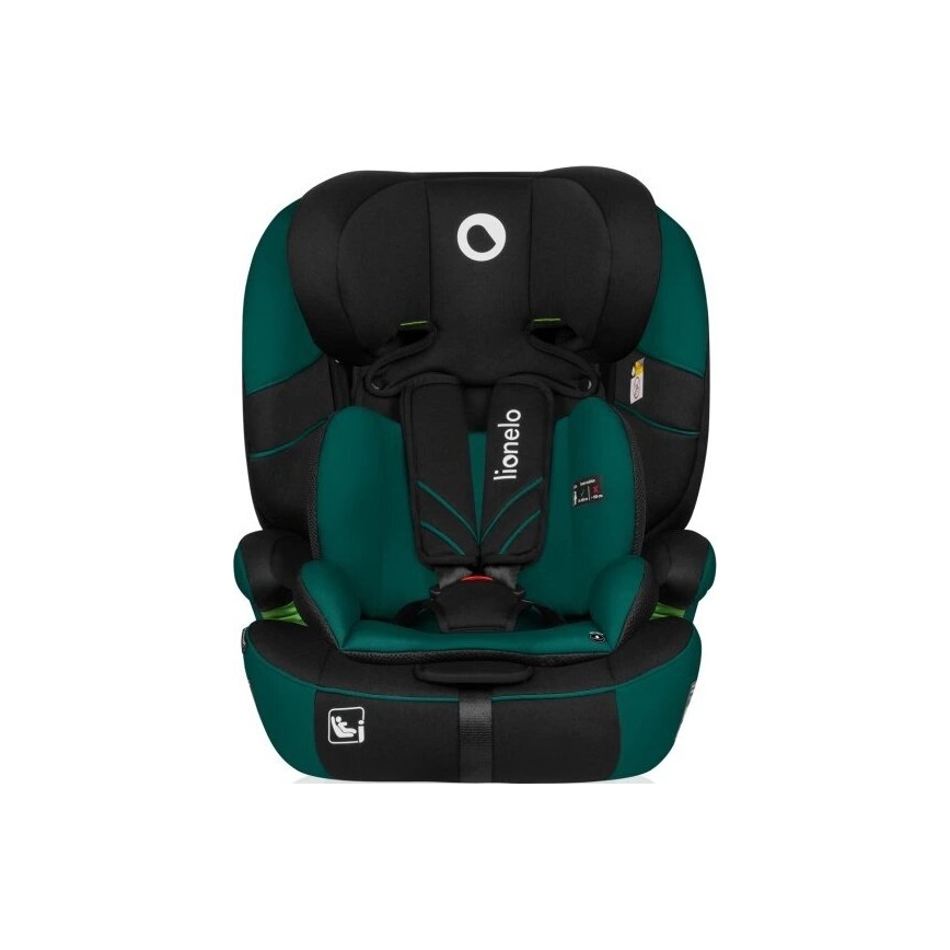 Lionelo - Seggiolino auto LEVI ONE i-Dimensioni 76-150 cm nero/verde