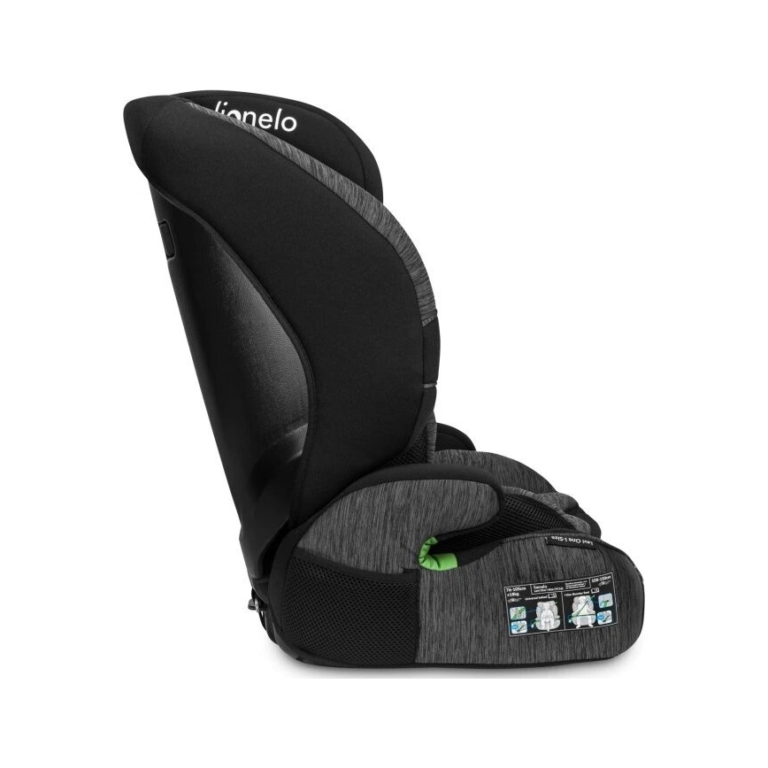 Lionelo - Seggiolino auto LEVI ONE i-Size 76-150 cm nero/grigio