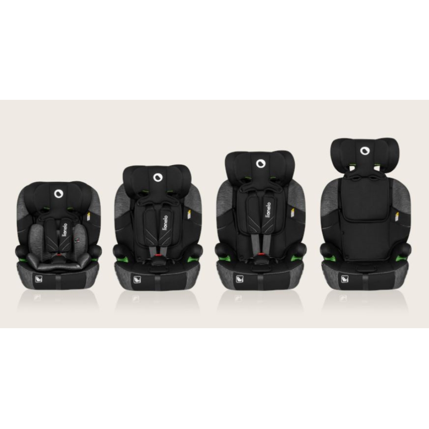 Lionelo - Seggiolino auto LEVI ONE i-Size 76-150 cm nero/grigio