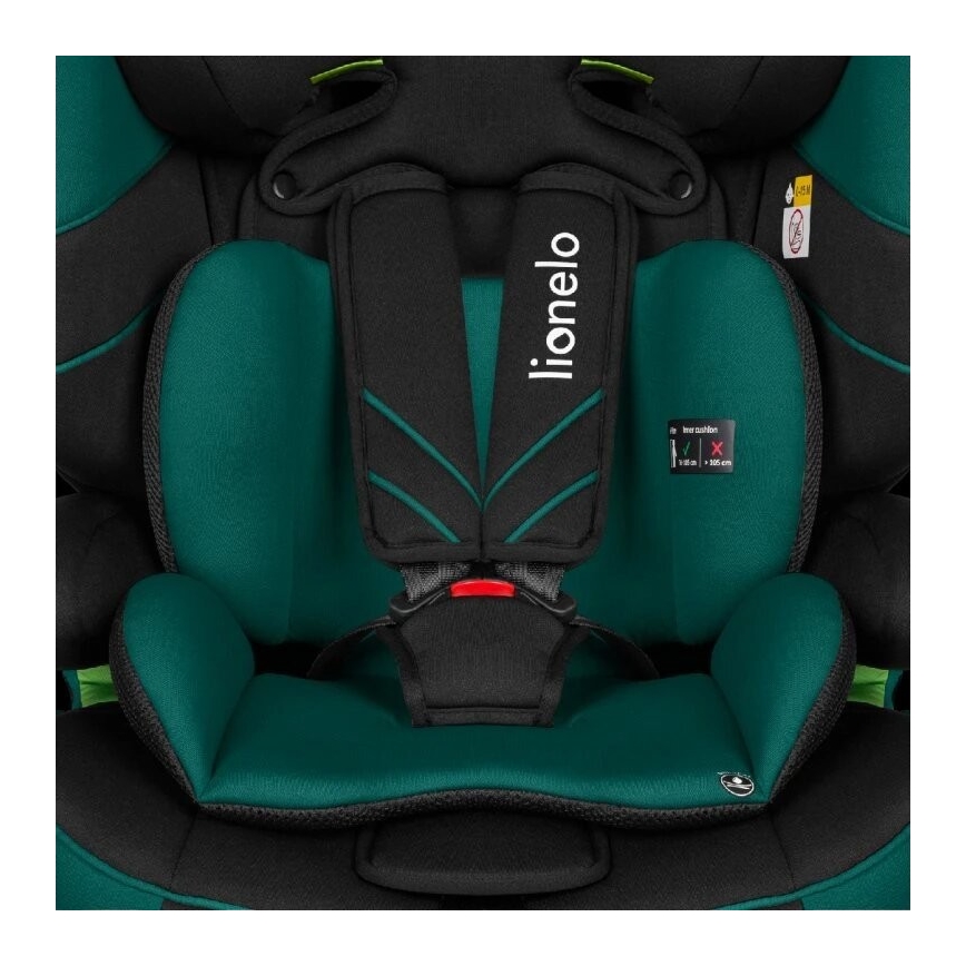 Lionelo - Seggiolino auto LEVI ONE i-Size 76-150 cm nero/verde