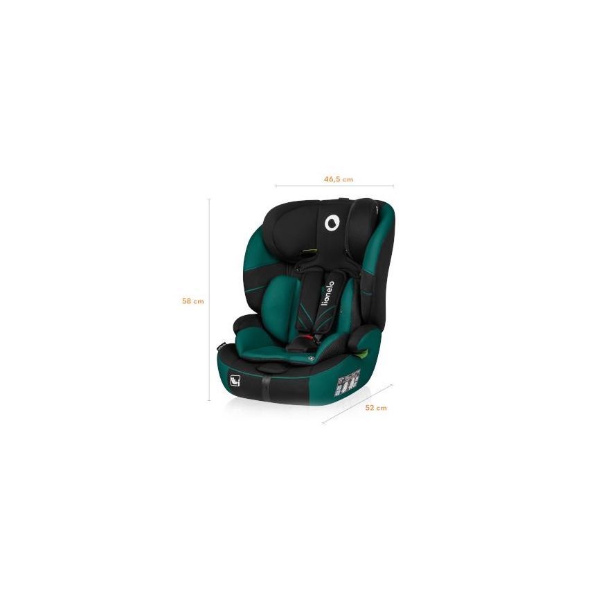 Lionelo - Seggiolino auto LEVI ONE i-Size 76-150 cm nero/verde