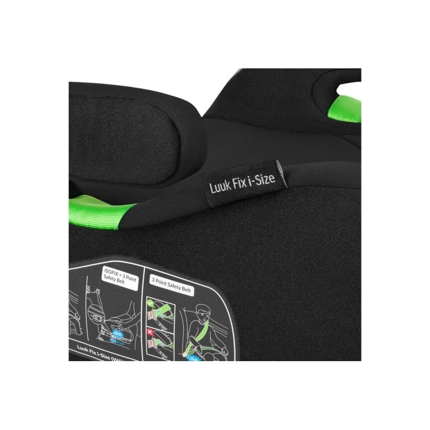 Lionelo - Seggiolino auto LUUK FIX i-Dimensioni 125-150 cm nero