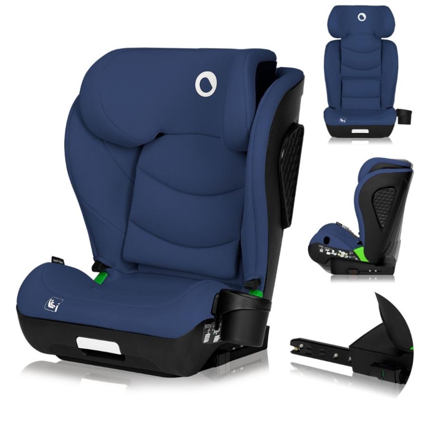 Lionelo - Seggiolino auto NEAL i-Size 100-150 cm Blu Navy