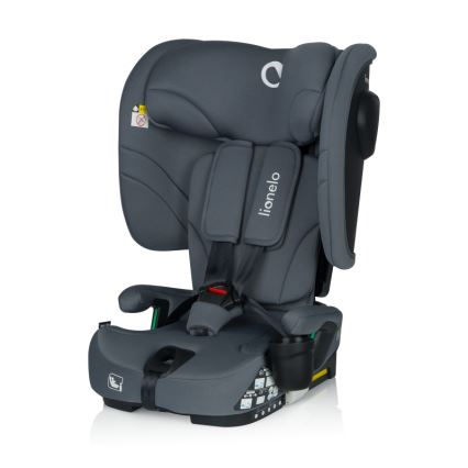 Lionelo - Seggiolino auto pieghevole NELLY i-Size 76-150 cm Grigio Grafite