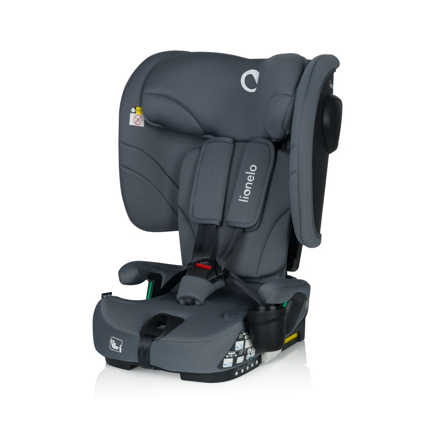 Lionelo - Seggiolino auto pieghevole NELLY i-Size 76-150 cm Grigio Grafite