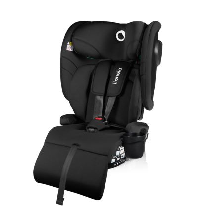 Lionelo - Seggiolino auto pieghevole NELLY i-Size 76-150 cm Nero Carbonio