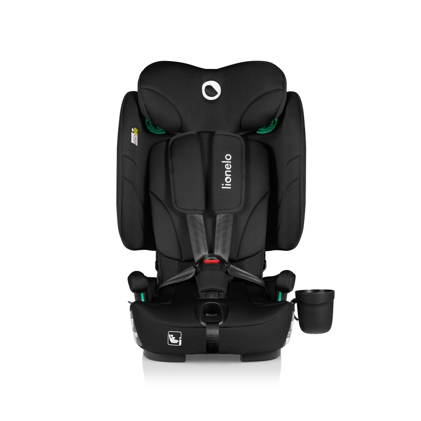 Lionelo - Seggiolino auto pieghevole NELLY i-Size 76-150 cm Nero Carbonio