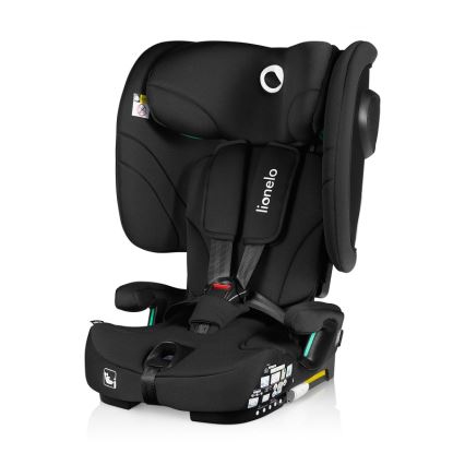 Lionelo - Seggiolino auto pieghevole NELLY i-Size 76-150 cm Nero Carbonio