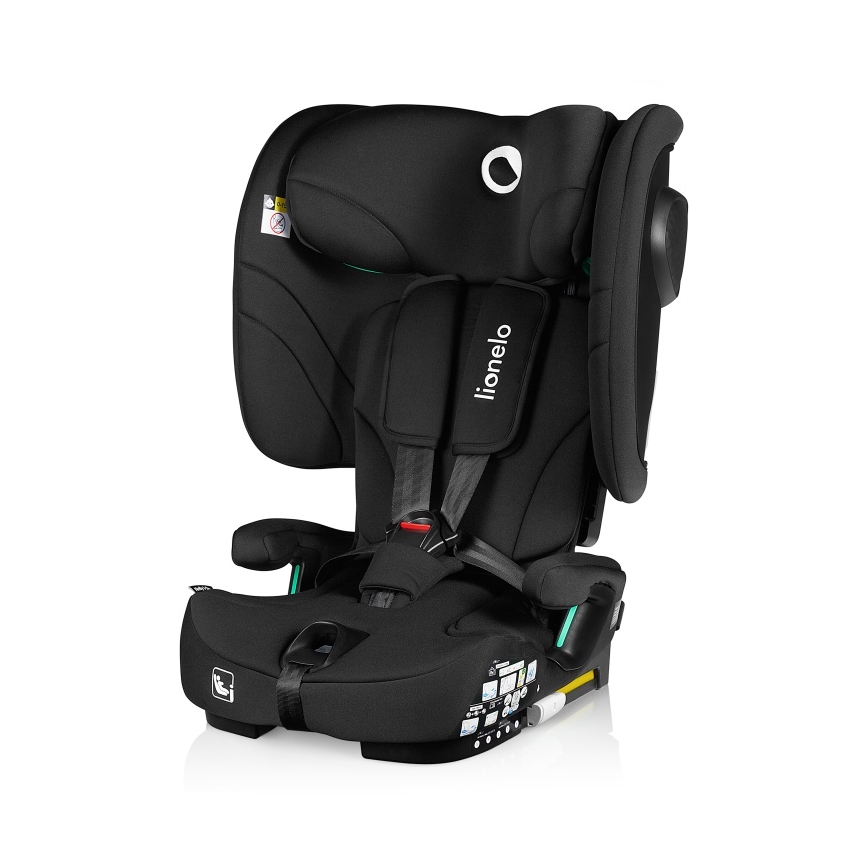 Lionelo - Seggiolino auto pieghevole NELLY i-Size 76-150 cm Nero Carbonio
