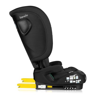 Lionelo - Seggiolino auto pieghevole NELLY i-Size 76-150 cm Nero Carbonio