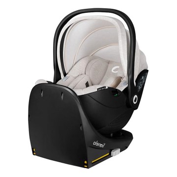 Lionelo - Seggiolino auto rotante con base MOXIE SET i-Size 40-87 cm Beige Sand