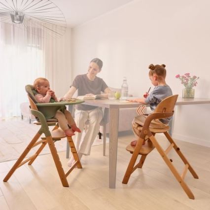 Lionelo - Seggiolino da pranzo per bambini 3 in 1 MEGAN Legno Grigio