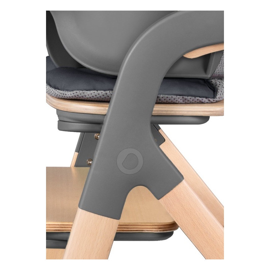 Lionelo - Seggiolino da pranzo per bambini 3 in 1 MEGAN Legno Grigio