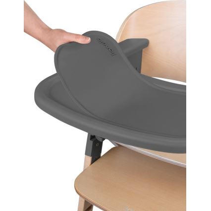 Lionelo - Seggiolino da pranzo per bambini 3 in 1 MEGAN Legno Grigio