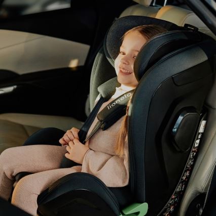 Lionelo - Seggiolino per auto con base girevole HARPER i-Size 76-150 cm Black Carbon