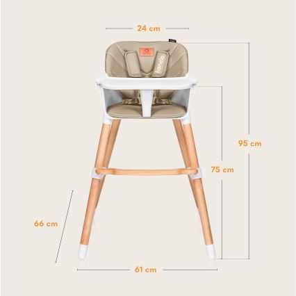 Lionelo - Seggiolone 2in1 KOEN Beige Sand