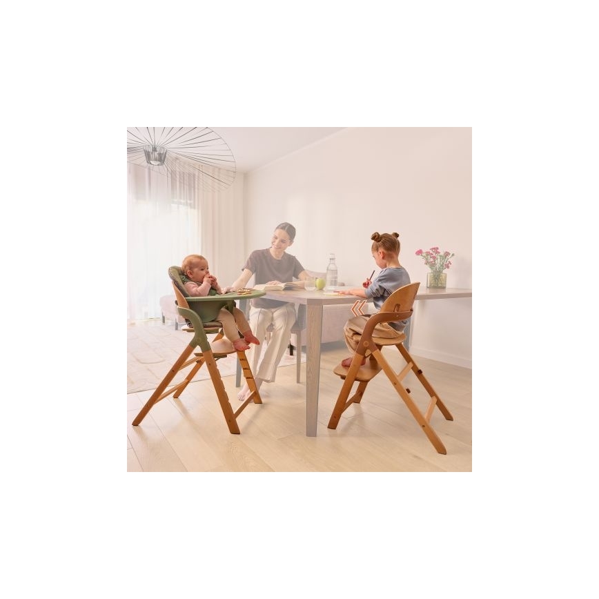 Lionelo - Seggiolone da pappa 3 in 1 MEGAN Legno Verde