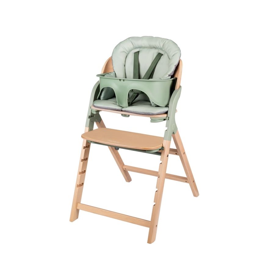 Lionelo - Seggiolone da pappa 3 in 1 MEGAN Legno Verde