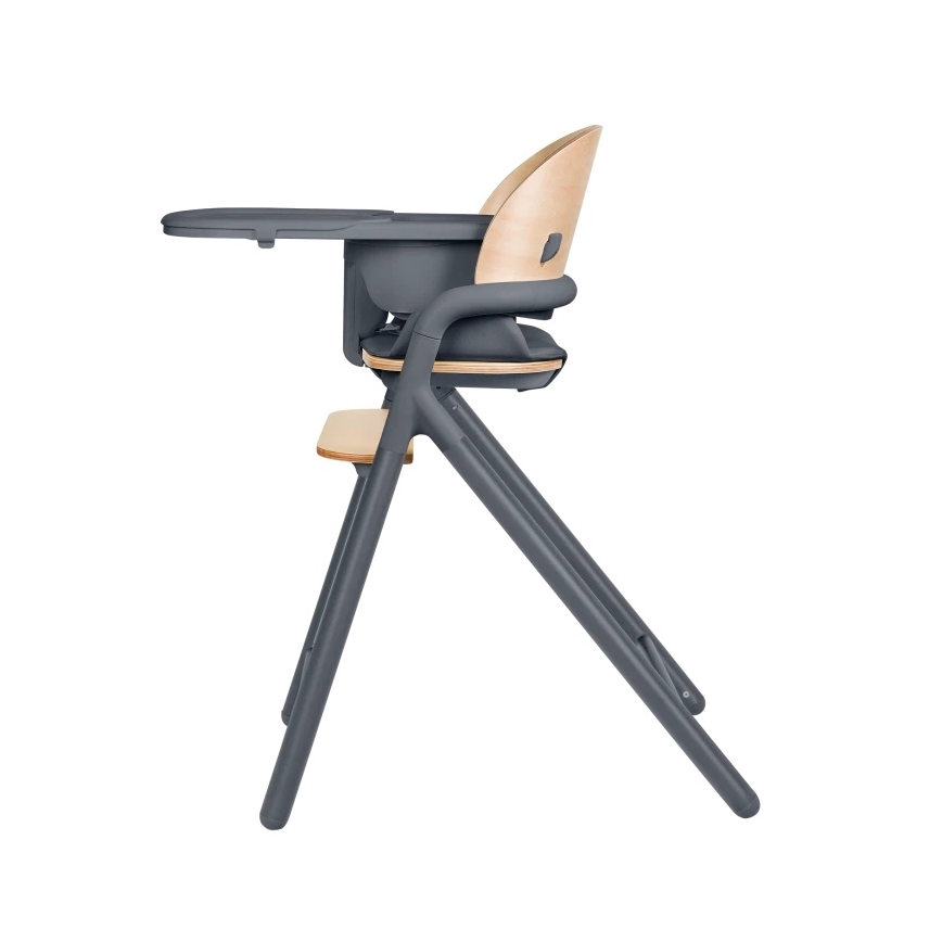 Lionelo - Seggiolone da pranzo 3 in 1 per bambini CELIA Effetto legno grigio