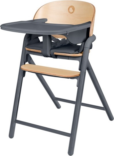 Lionelo - Seggiolone da pranzo 3 in 1 per bambini CELIA Grey Wood