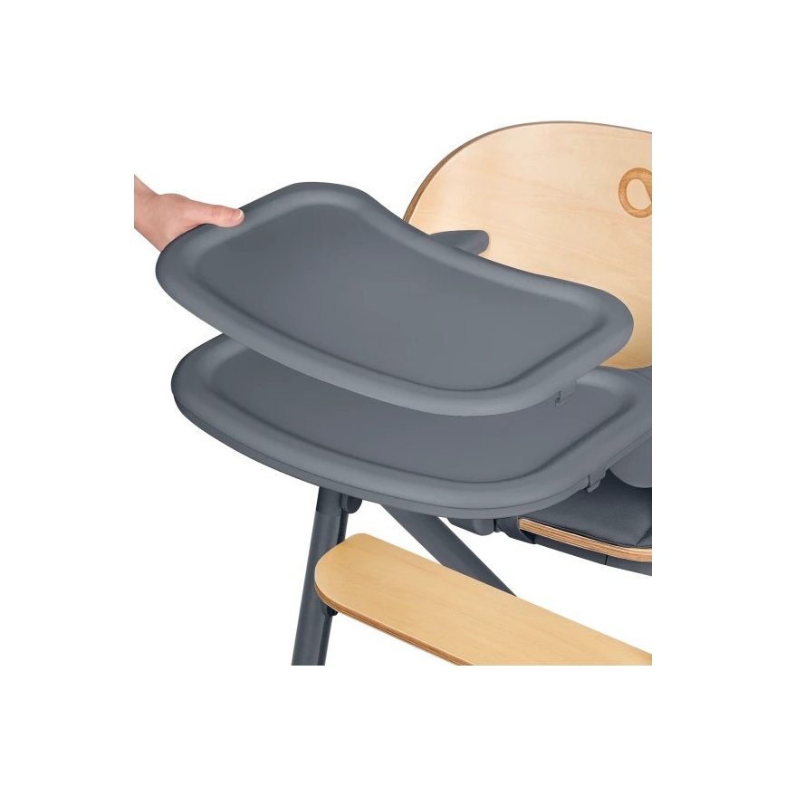 Lionelo - Seggiolone da pranzo 3 in 1 per bambini CELIA Grey Wood